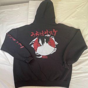Naruto Sasuke Uchiha  Shippuden Anime Hoodie Sweatshirt Adult Size Large